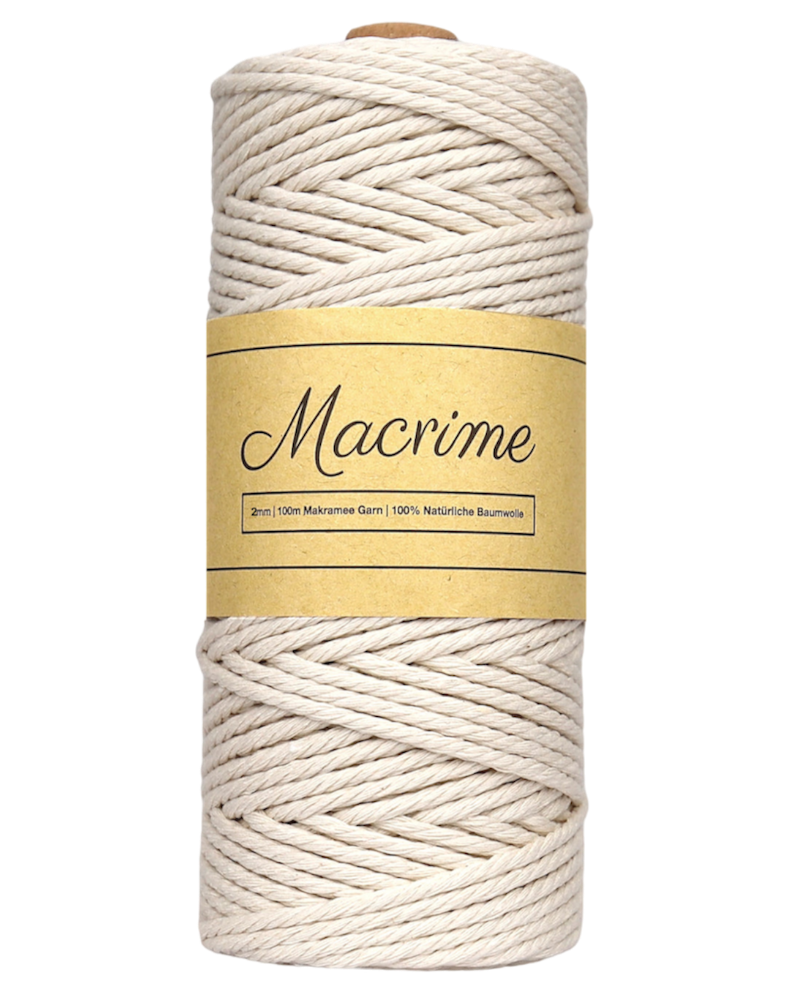 Makramee Garn - Natur | 2mm x 100m