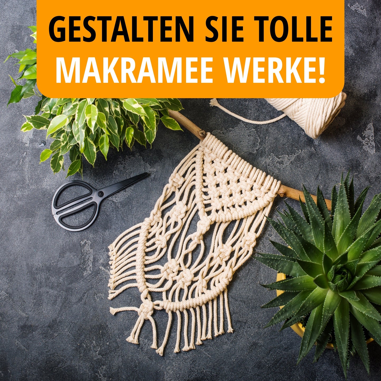 Macrame Yarn - Mustard Yellow | 3mm x 100m