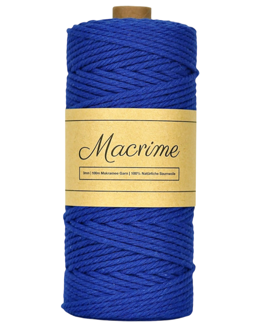 Makramee Garn - Blau | 3mm x 100m