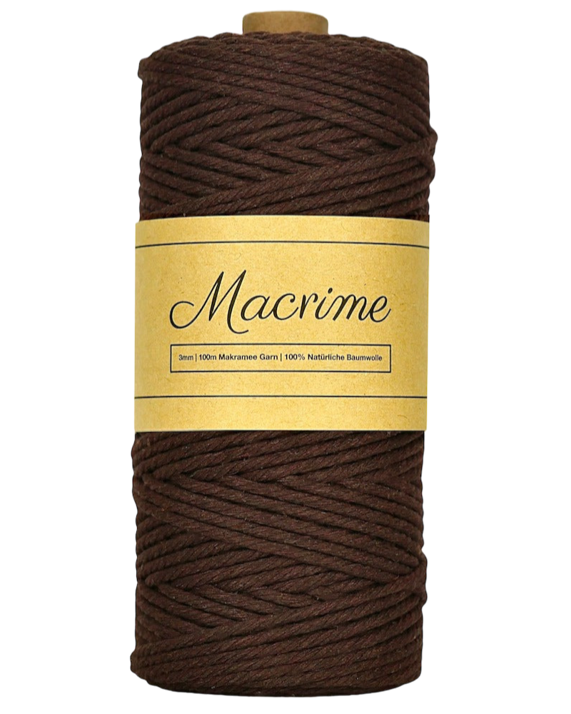 Macrame Yarn - Brown | 3mm x 100m