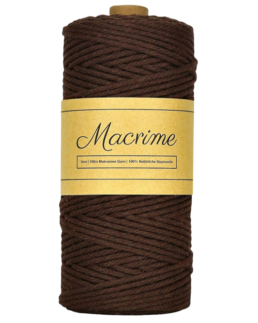 Makramee Garn - Braun | 3mm x 100m