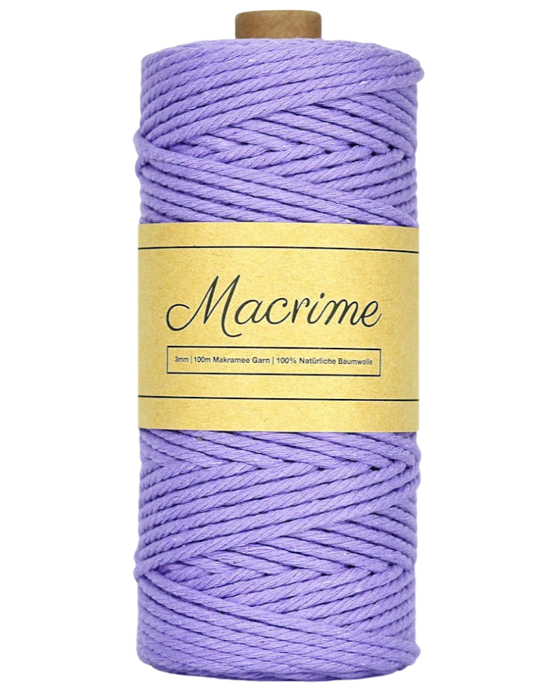 Macrame Yarn - Lavender | 3mm x 100m