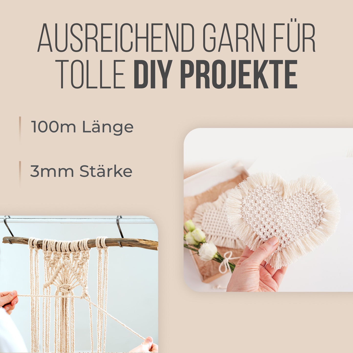 Macrame Yarn - Lavender | 3mm x 100m