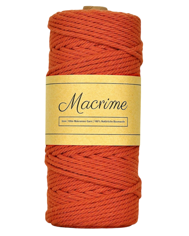 Makramee Garn - Terrakotta | 3mm x 100m