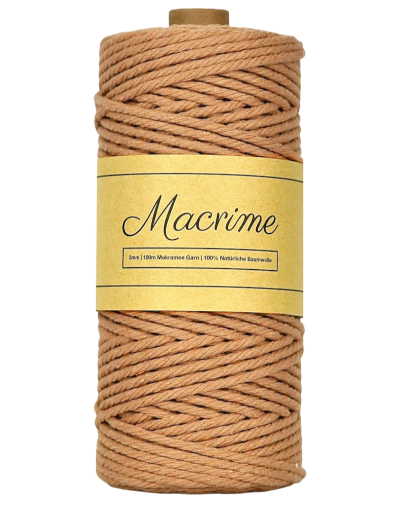 Makramee Garn - Ziegelrot | 3mm x 100m