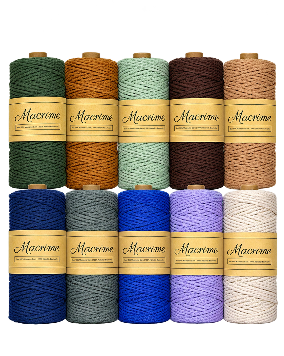 Makramee Garn 10er Bundle Set