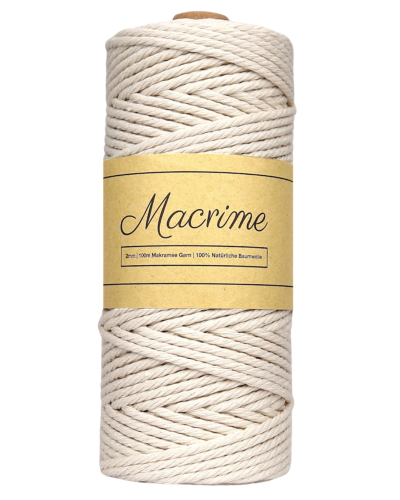 Macrame Yarn - Natural | 2mm x 100m