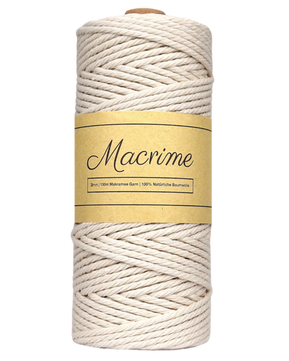 Macrame Yarn - Natural | 2mm x 100m
