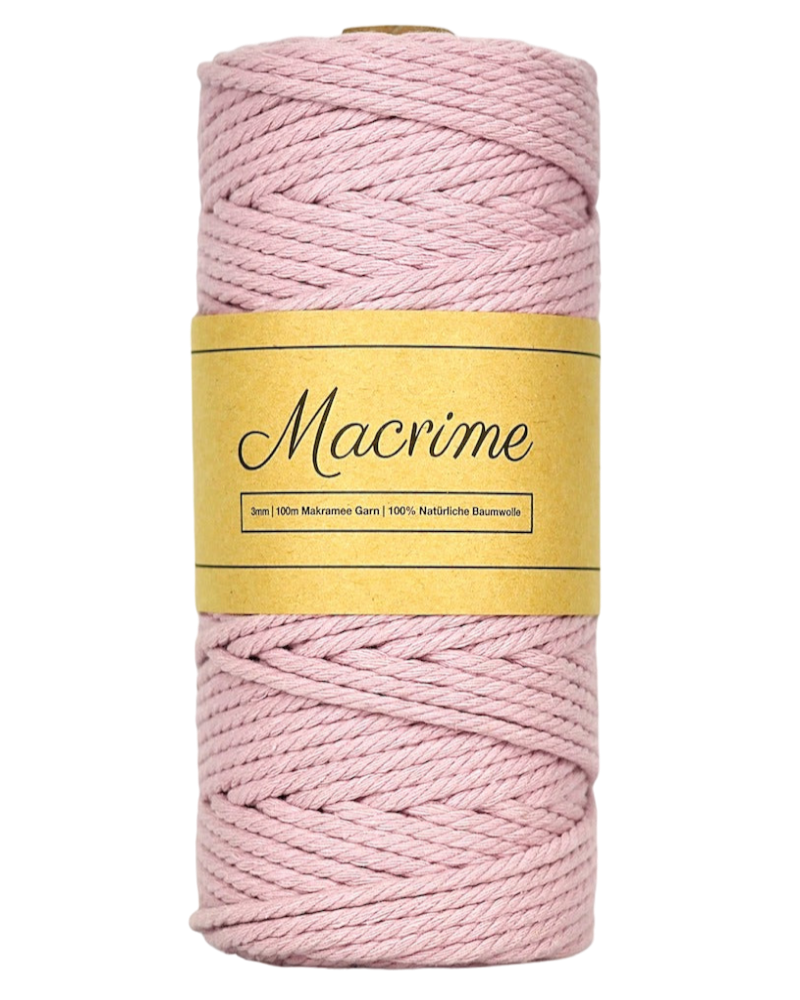 Macrame Yarn - Dusty Pink | 3mm x 100m