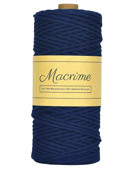 Macrame Yarn - Dark Blue | 3mm x 100m