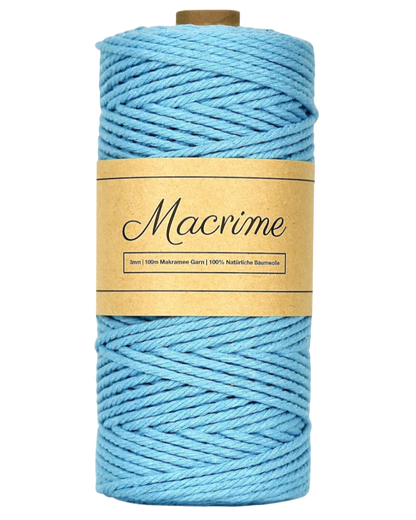 Macrame Yarn - Light Blue | 3mm x 100m