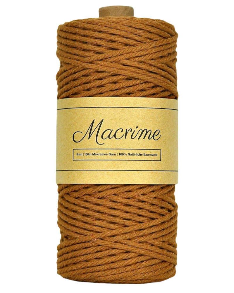 Macrame Yarn - Caramel | 3mm x 100m