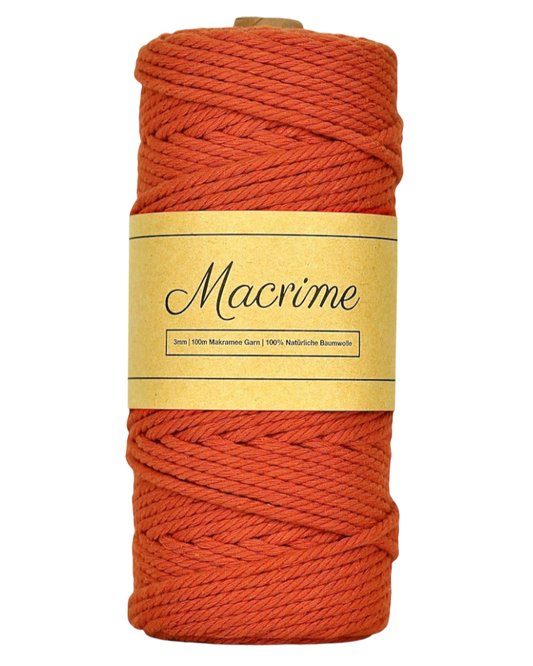 Macrame yarn - terracotta | 3mm x 100m